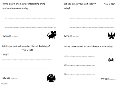 Childrens Feedback Postcards, click to download