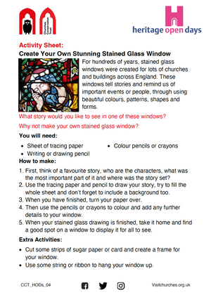 Stained Glass Activity PDF, click to download