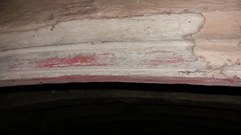 Traces of a historic paint scheme at All Saints', Dodington